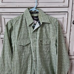 Wrangler Green Geometric Pattern Shirt